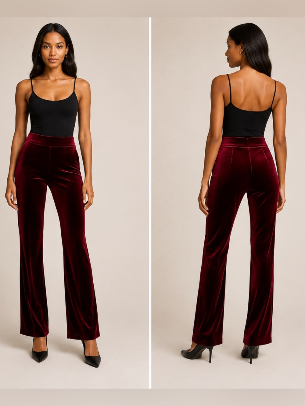 Chiara Boni Burgundy Velvet  Pants